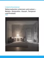 Vorschau - Unterrichtsreihen - Nebensatzarten erkennen und nutzen – Relativ-, Konjunktiv-, Kausal-, Temporal- und Finalsatz - Deckblatt