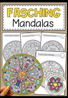 Vorschau - Mal- und Bastelvorlagen - KARNEVAL / FASCHING - Mandalas (5 Malvorlagen) - Deckblatt