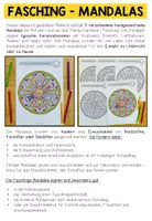 Vorschau - Mal- und Bastelvorlagen - KARNEVAL / FASCHING - Mandalas (5 Malvorlagen) - Seite 1