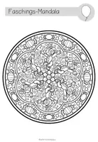 Vorschau - Mal- und Bastelvorlagen - KARNEVAL / FASCHING - Mandalas (5 Malvorlagen) - Seite 2