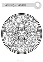 Vorschau - Mal- und Bastelvorlagen - KARNEVAL / FASCHING - Mandalas (5 Malvorlagen) - Seite 3