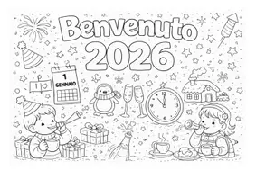 anteprima - Materiale di supporto/inclusione - Speciale 2026 - Tovagliette per la colazione da colorare - Pagina 1