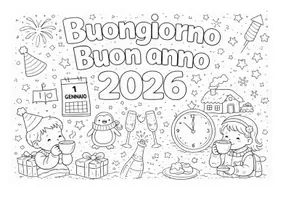 anteprima - Materiale di supporto/inclusione - Speciale 2026 - Tovagliette per la colazione da colorare - Pagina 2
