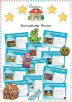 Vorschau - Aufgabenkarten - Märchen / Rechtschreibung: Abschreibkartei (Laufdiktat) - Deutsch - Kl. 2 - Deckblatt