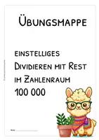 Vorschau - Arbeitsblätter - Schriftliche Division im Zahlenraum 100 000 – einstelliger Divisor mit Rest, Übungsmappe & Arbeitsblätter mit Lösungen - Seite 2