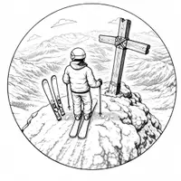 Vorschau - Mal- und Bastelvorlagen - Ski Ausmalbilder (50 Malvorlagen) inkl. Stundenentwurf (PDF) - Seite 3