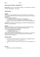 Vorschau - Klassenarbeiten - Klausur Deutsch – Der Trafikant & Berlin Alexanderplatz - Seite 1