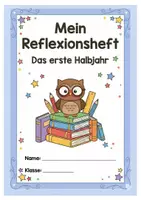 Vorschau - Arbeitsblätter - Reflexionsheft zum Halbjahr: Zeugnis, Rückblick & Ziele (Grundschule) - Deckblatt