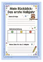 Vorschau - Arbeitsblätter - Reflexionsheft zum Halbjahr: Zeugnis, Rückblick & Ziele (Grundschule) - Seite 1