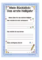 Vorschau - Arbeitsblätter - Reflexionsheft zum Halbjahr: Zeugnis, Rückblick & Ziele (Grundschule) - Seite 3