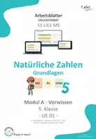 Vorschau - Arbeitsblätter - Vorwissen - Grundlagen natürliche Zahlen - Arbeitsblätter - Deckblatt