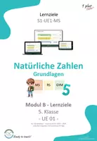 Vorschau - Unterrichtsreihen - Lernziele zur Unterrichtseinheit - Grundlagen natürliche Zahlen. - Deckblatt