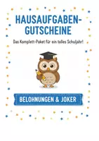 Vorschau - Lehrpläne/Lehrermaterial - Hausaufgaben‑Gutscheine & Joker – Motivation, Belohnung & Verantwortung im Schulalltag - Deckblatt