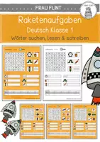 Vorschau - Arbeitsblätter - Raketenaufgaben Deutsch (Wörter suchen, lesen & schreiben) Kl. 1 - Deckblatt