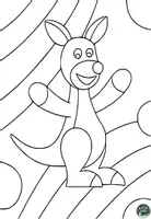 Vorschau - Mal- und Bastelvorlagen - Tierische Känguru, Koalas Pop-Art Ausmalbilder Materialpaket - Seite 3