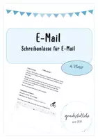 Vorschau - Arbeitsblätter - E-Mail Anlässe zum Schreiben - Deckblatt