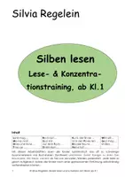 Vorschau - Arbeitsblätter - Silben lesen, Lese- & Konzentrationstraining, ab Kl.1 - Deckblatt