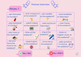Vorschau - Arbeitsblätter - Partner interview- questions in the simple present and simple past - MsJune - Seite 3