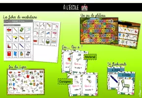 Aperçu - Apprentissages en autonomie - Vocabulaire - A l'école - Page de couverture