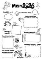 Voorbeeld - Mein 2026! doelen werkblad in het Duits - Pagina 1
