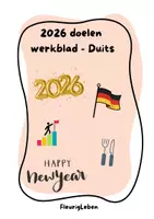 Voorbeeld - Mein 2026! doelen werkblad in het Duits - Voorblad