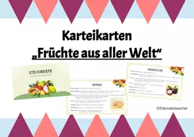 Vorschau - Stationenlernen - Kartei: Steckbriefe "Früchte aus aller Welt" - Deckblatt