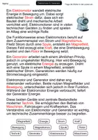 Vorschau - Arbeitsblätter - Elektromotor | Lückentext | Physik | Elektrizitätslehre | Technik - Seite 2