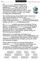 Vorschau - Arbeitsblätter - Elektromotor | Lückentext | Physik | Elektrizitätslehre | Technik - Seite 1