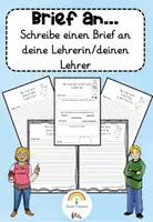 Vorschau - Arbeitsblätter - Brief an meine Lehrerin/meinen Lehrer Homeschooling - Deckblatt