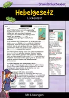Vorschau - Arbeitsblätter - Hebelgesetz | Lückentext | Physik | Mechanik - Deckblatt