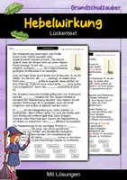 Vorschau - Arbeitsblätter - Hebelwirkung | Lückentext | Physik | Mechanik - Deckblatt