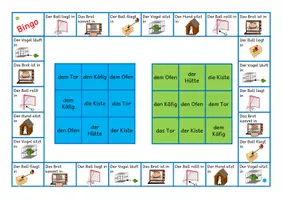 Vorschau - Spiele - Wechselpräposition: in - Bingo - Seite 1