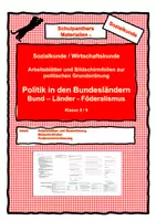 Vorschau - Arbeitsblätter - Politik in den Bundesländern - politische Grundordnung - Deckblatt