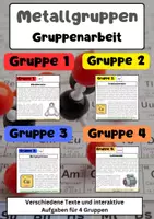 Vorschau - Arbeitsblätter - Metallgruppen Chemie: Alkalimetalle, Erdalkalimetalle, Lanthanoide - Deckblatt