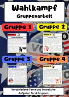 Vorschau - Arbeitsblätter - Wahlkampf Gruppenarbeit: Demokratie, Parteien & Medien - Deckblatt