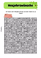 Vorschau - Arbeitsblätter - Neujahrswünsche (verschiedene ABs) + Grußkärtchen - Seite 1
