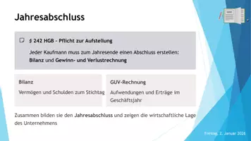 Vorschau - Stundenentwürfe - Jahresabschluss - Bilanz und GUV-Rechnung - Seite 3