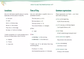 Vorschau - Poster - English - How to use the preposition “AT” - Seite 1