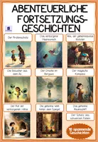 Vorschau - Unterrichtsreihen - Abenteuergeschichten: Zehn abenteuerliche Fortsetzungsgeschichten zum Weiterschreiben - Deckblatt