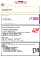 Vorschau - Arbeitsblätter - Argumentative Essay (Struktur & Sentence starters) - Seite 1