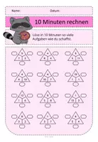 Vorschau - Arbeitsblätter - 10 Minuten rechnen Rechendreiecke ZR20 - Seite 1