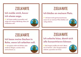 Vorschau - Bildkarten - Classroom Management: Zielkarten Arbeits-/Sozialverhalten - Seite 2