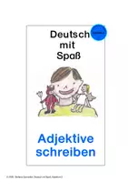 Vorschau - Arbeitsblätter - Deutsch mit Spaß: Adjektive 2 üben - Wörter schreiben - Deckblatt