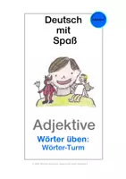 Vorschau - Spiele - DmS: Adjektive 2 - Lerntheke - Woerterturm - Deckblatt