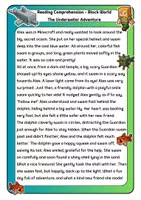 Vorschau - Arbeitsblätter - Reading Comprehension - Block World - The Underwater Adventure - Seite 1