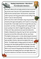 Vorschau - Arbeitsblätter - Reading Comprehension - Block World - The Underwater Adventure - Seite 3