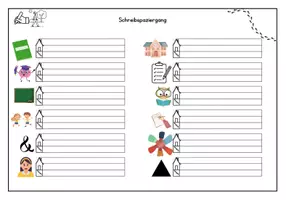 Vorschau - Arbeitsblätter - Klasse 2: Schreibspaziergang Lernwörter Lehrwerk JoJo 2 - Seite 1