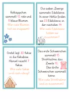 Vorschau - Fördermaterial/Inklusion - Sachaufgaben Märchen mit Selbstkontrolle 2-fach differenziert - Seite 1