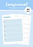 Vorschau - Arbeitsblätter - Lernjournal: Planung der Lernzeiten - Wochenübersicht - Deckblatt
