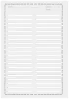 Vorschau - Arbeitsblätter - Arbeitsblatt: Deutsch Lineatur 3 - zwei Spalten 4 mm - DIN A4 mit Name und Datum mit Rahmen nummeriert doppelseitig ||40 Seiten Paket 4q48Ga36 - Seite 2